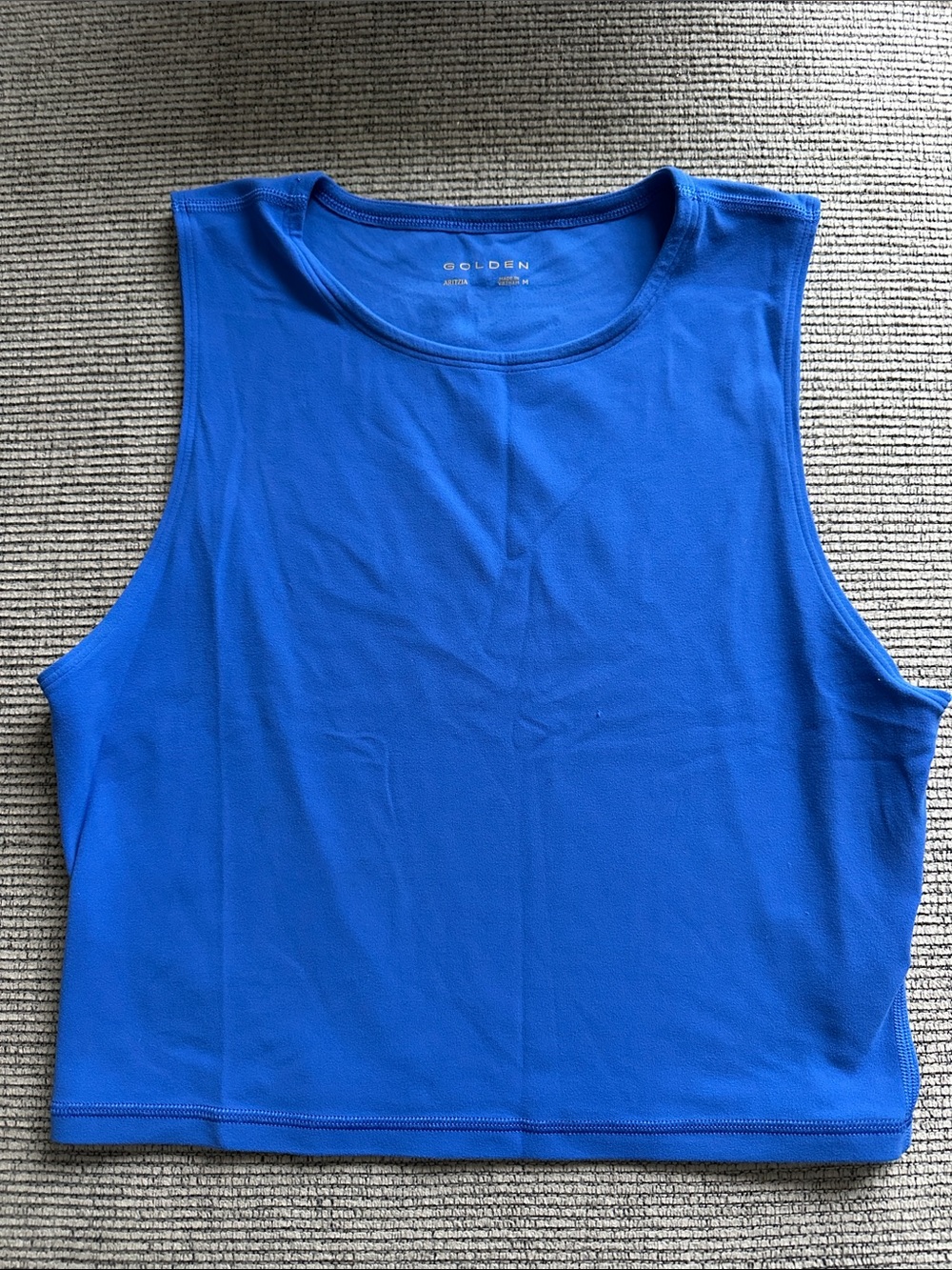Aritzia Electric Blue Sleeveless Crop Tank